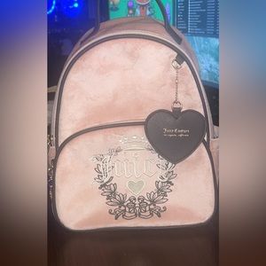 Y2K PINK VELOUR BACKPACK